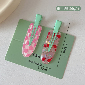 Kinling Design OEM Serie Spring Juice Graziose Mollette per Capelli in Plastica a Forma di Uva e Anguria Stile Europeo per Feste Femminili - Product Image 6