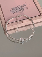 FY-SL273 925 Sterling Silver Tulip Bracelet Perlé Fleur Fille Niche Conception Cordon Élastique Personnalisé Bracelet De Mode