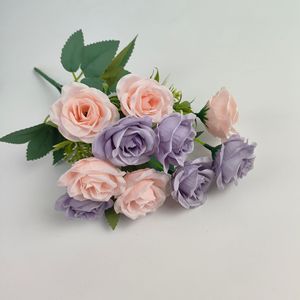 <span class=keywords><strong>Bouquet</strong></span> <span class=keywords><strong>de</strong></span> Mariage Élégant en Roses Artificielles Rouge et Rose Mélangées, Fleurs <span class=keywords><strong>de</strong></span> <span class=keywords><strong>Mariée</strong></span> Naturelles Nouées à la Main pour la <span class=keywords><strong>Mariée</strong></span>, Décoration Maison, Hôtel, Fête - Product Image 2