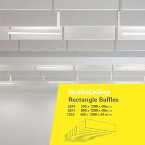 Plafond acoustique absorbant, <span class=keywords><strong>anti</strong></span>-<span class=keywords><strong>moisissure</strong></span>, antibactérien, insonorisant et amortissant les chocs, panneaux suspendus faux plafonds, couleur personnalisée - Product Image 2