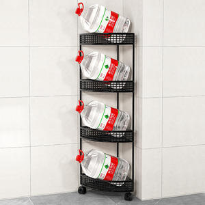 Eco-Friendly Modern Design Floor <b>Standing</b> Triangular Iron Bathroom Kitchen Storage <b>Rack</b> Custom Size Multi-Layer Face Plate - Product Image 3