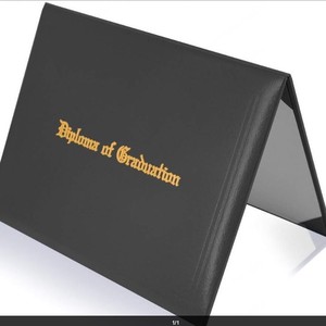 Pochette de protection A4 en plastique imitation cuir, estampée à chaud or, pour certificats et documents, pour le commerce transfrontalier - Product Image 2
