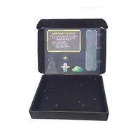 Cajas de embalaje resistentes personalizadas para gorras snapback con barnizado cosmético y embalaje de papel con impresión de puntos blancos, caja negra para difusor de varillas.