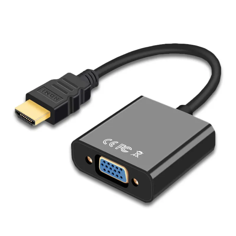 Скидка, маленький адаптер HDMI VGA, поддержка Full HD 1080P HDTV 4K, переходник с HDMI на VGA для PS4