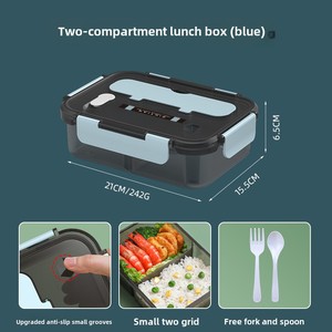 Large Capacity Portable Microwave-Safe Lunch Bento Box Plastic Divided Storage for Students Office Workers Sealable Rectangular - Product Image 6