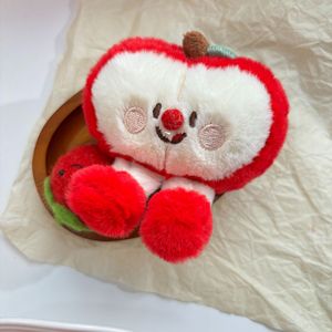 Porte-clés en peluche <span class=keywords><strong>pomme</strong></span> à nez <span class=keywords><strong>rouge</strong></span> mignon et coquin, style Ins, haute valeur chromatique - Product Image 2
