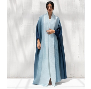 Abaya ample de grande taille de haute qualité de <span class=keywords><strong>style</strong></span> <span class=keywords><strong>bohème</strong></span> Miyake avec dégradé, robe brodée plissée pour femmes musulmanes - Product Image 3
