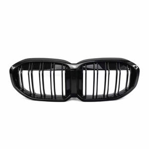Grille avant pour <span class=keywords><strong>BMW</strong></span> série 1 F40 modifié simple ligne double ligne noir brillant filet chinois tricolore - Product Image 2