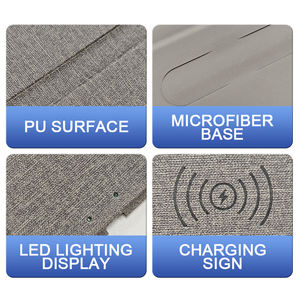 多機能折りたたみ式15W PUワイヤレスマウスパッド電話ホルダー折りたたみ式ロゴマウスパッドビジネス展示用ギフトストック - Product Image 5