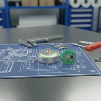 Balise programmable SCiE5 IoT BLE5.0 pour suivi/positionnement en intérieur, petite taille, avec bouton-poussoir, buzzer et indication RGB