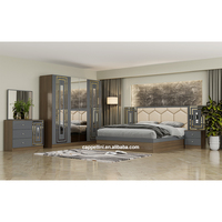 Ensembles de Chambre à Coucher Lit King Size Meubles en Bois Cadre MDF Complet Modernes Simples