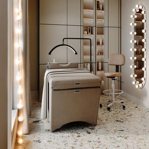 Mobiliário de Loja de Beleza com Cores de Baixa Saturação, Cadeira de Beleza Personalizada, Balcão Personalizado para Salão de Beleza, Direto da Fábrica - Product Image 5