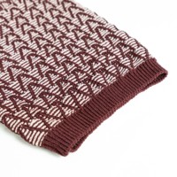 AiNear Vente en gros, conception de logo personnalisé, OEM & ODM, t-shirt en coton tricoté pour homme, col en V, manches courtes, motif intarsia rétro