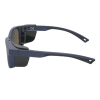 Montures optiques de sécurité multifonctions rondes aux couleurs personnalisées Lunettes de soleil avec embouts en caoutchouc Bouclier latéral anti-sable Lunettes de soleil pour sport myopie
