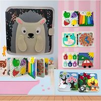 Livre d'activités pour enfants sur le thème de la ferme, livre d'histoires pour tout-petits, livre silencieux Montessori, livre éducatif en feutre pour l'apprentissage précoce
