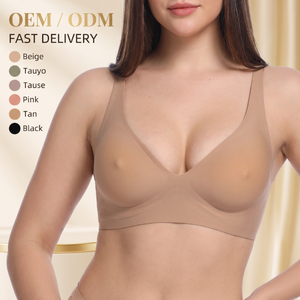 Nuovo <span class=keywords><strong>Reggiseno</strong></span> Push-up Senza Ferretto in Gel, Sottile, Traspirante, Confortevole, Senza Cuciture, con Coppe in <span class=keywords><strong>Cotone</strong></span> per il Seno - Product Image 1