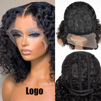 Perruques Courtes Bouclées Africaines Pas Chères en Dentelle Frontale HD, Cheveux Synthétiques Haute Température de Bonne Qualité pour Femmes Noires – Vente en Gros