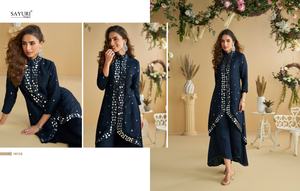 Conjunto de Palazzo de Diseñador en Seda Premium Real con Bordado y Trabajo de Espejo, Perfecto para Bodas, Fiestas y Eventos - Product Image 3