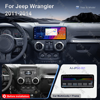 Système de navigation automobile à grand écran de 12,3 pouces haute performance pour JEEP Wrangler 2011-2014, autoradio stéréo avec cadre