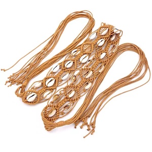 Mode conception personnalisée 100% main faire femmes tricoté Crochet tressé <span class=keywords><strong>ceinture</strong></span> pour femmes Long <span class=keywords><strong>noeud</strong></span> décoratif <span class=keywords><strong>ceinture</strong></span> taille <span class=keywords><strong>corde</strong></span> - Product Image 6