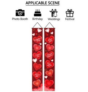 High Quality Digital Festive Celebration Door Flag Valentine's Day Theme Door <b>Curtain</b> Decoration Custom Wholesale - Product Image 4