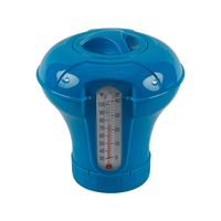 Distributeur de produits chimiques flottant pour piscine hors sol et enterrée, 3 pouces, avec thermomètre, pour tablettes de 7 pouces