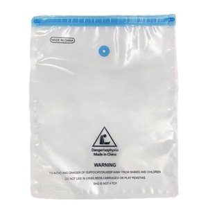 Sac de compression d'avertissement spécial, sac sous vide à fermeture éclair <span class=keywords><strong>anti</strong></span>-étouffement, vêtements transparents, sac en nylon refermable auto-scellant - Product Image 5