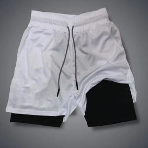 Fabrieks prijs Heren Plus Size Geborduurde Snel Droogende Ademend Ecologisch Vriendelijke Effen Polyester/Katoen Sport Shorts Gym Training - Product Image 2