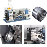 Tour à métaux manuel miniature double mandrin 210V pour la réparation de boules de billard, résistant à l'usure et de haute qualité, pour un usage domestique