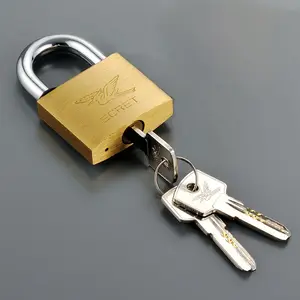 High Quality Waterproof Solid Brass Lock Heavy Duty 60 Mm Brass Padlock Key With Atomic