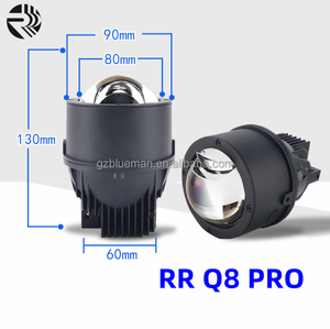 Projecteur de brouillard bi-led RR Q8 Pro 3.0 pouces, lentille bleue avec support universel, étanche IP67 5500K - Product Image 5
