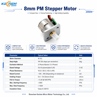 Motor paso a paso micro de imán permanente Top1 8mm 8BY, 2 fases, 4 cables, CC 5V, de precisión para instrumentos médicos y ópticos KECHEN MOTOR