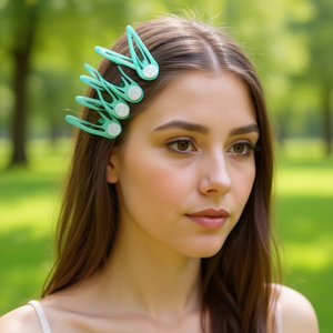 Base decorativa per fermagli per capelli ILAN da 5 cm, 6 pezzi, per donne e ragazze - Product Image 3