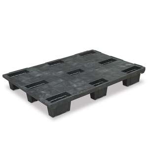 5x Euro-Leichtpalette, Schwarz, LxBxH 1200x800x153 Mm, Deckfläche Geschlossen - Product Image 2