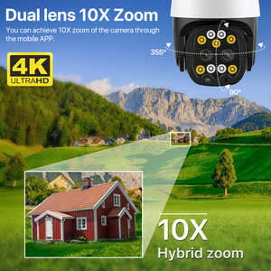 CamHi 4MP 8MP GSMกล้องเลนส์คู่ <span class=keywords><strong>10xZoom</strong></span>เครือข่ายสมาร์ทCamaraซิมการ์ดAiการติดตามอัตโนมัติกลางแจ้ง 4Kกล้องวงจรปิดIP Wifi 4G PTZกล้อง - Product Image 3