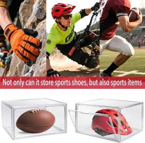 Acrylic Folding Side Opening Custom Storage Shoe <b>Box</b> Heavy Duty Clear <b>Plastic</b> Clear Sneakers <b>Plastic</b> <b>Display</b> Shoe Storage <b>Box</b> - Product Image 3