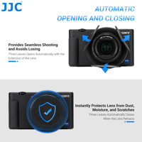Capuchon d'objectif automatique noir/argent JJC compatible avec les appareils photo Sony ZV-1 II et ZV-1 objectif et accessoires de haute qualité