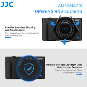JJC, tapa de lente automática negra/plateada, compatible con cámaras <span class=keywords><strong>Sony</strong></span> 2. <span class=keywords><strong>1</strong></span> y 2. <span class=keywords><strong>1</strong></span>, Lentes y Accesorios de alta calidad - Product Image 4