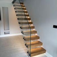 Escalier en bois massif de qualité supérieure Anewson, escalier en chêne sur mesure pour l'intérieur de la maison, marches antidérapantes, escalier résidentiel durable