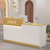 Comptoir de bureau moderne et simple personnalisable pour les cafés, les caisses enregistreuses, les bureaux d'accueil