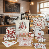 Boîtes à donuts personnalisées AT PACK, boîtes en carton ondulé, emballage alimentaire pour en-cas, biscuits, gâteaux, à emporter, laminage, revêtement UV