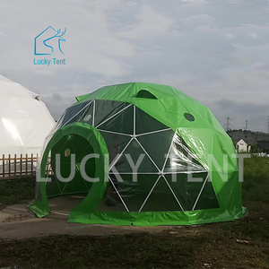 6M <span class=keywords><strong>de</strong></span> diamètre Igloo géodésique Structure en acier galvanisé à chaud Camping Hôtel Glamping Hôtel <span class=keywords><strong>de</strong></span> luxe Resort <span class=keywords><strong>Village</strong></span> Dôme Tente - Product Image 2