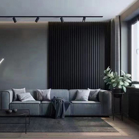 Vente directe d'usine, panneau mural cannelé 3D, panneau mural WPC, panneau mural en bois PVC, panneau de plafond en grille, revêtement pour décoration intérieure