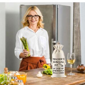 Custom Logo <b>Canvas</b> Drawstring Tote Bags for Wine Wedding Gifts Candle Craft <b>Packing</b>-Promotional Carrying Bags - Product Image 6