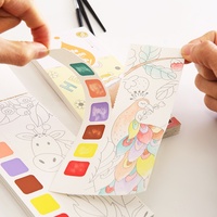Livre de coloriage et de dessin pour enfants en papier, pour peinture à l'eau, graffiti, marque-page, peintures DIY, peinture à la gouache par immersion dans l'eau, transfrontalier