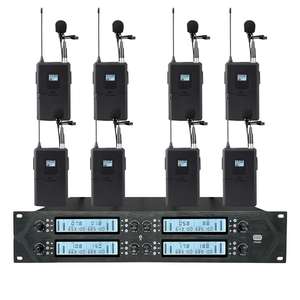 Micrófono inalámbrico Uhf Fm para <span class=keywords><strong>kareoke</strong></span>, micrófono inalámbrico de 8 canales, 2 uds., 2 uds. - Product Image 1