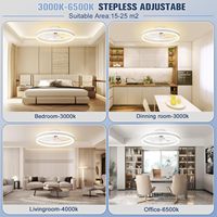 Ventilateur de plafond silencieux à 5 pales avec lumière, pales en bois sculpté noir, LED dimmable, télécommande, moteur réversible, moderne, pour chambre à coucher