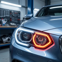 2 piezas Universal Dual Color coche Switchback tubo coche LED DRL luz dinámica Flexible DRL luces de circulación diurna tira 30CM 45CM 60CM