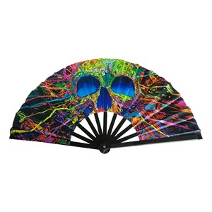 Éventail Réfléchissant Pliant Holographique de 33 CM pour Vente en Gros, Éventails Colorés en Bambou à Tenir à la Main pour Rave - Product Image 6