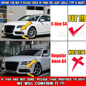 ฝาครอบตะแกรงไฟตัดหมอกหน้ารถยนต์แบบรังผึ้ง 2 ชิ้น สำหรับ Audi A4 B8 S-Line S4 ปี 2008-2012 รุ่น 8K0807681C 8K0807682C - Product Image 2
